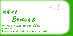 abel ernszt business card